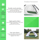 Outdoor Travel Waterproof Tent Tarps Aluminum Pole 4 Season 2 Person Green Camping Tent
