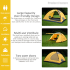 82x63 inches 210T Polyester Outdoor Camping Tent